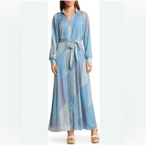 BTFL-Life Ivonne Maxi Long Sleeves Shirtdress